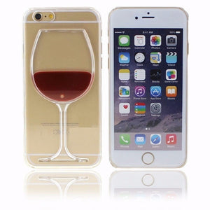 Red Wine Transparent Case For Multiple iPhones