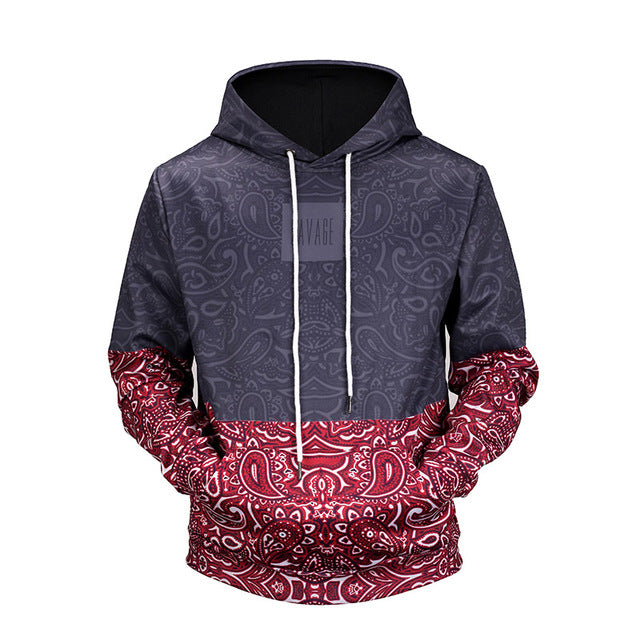 Floral Stitching Hoodie