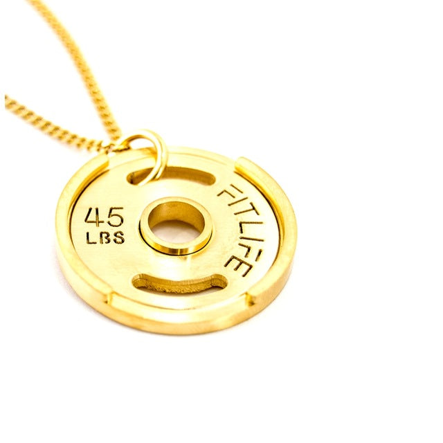 Stainless Steel Dumbell Necklace