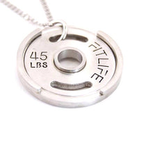 Load image into Gallery viewer, Stainless Steel Dumbell Necklace