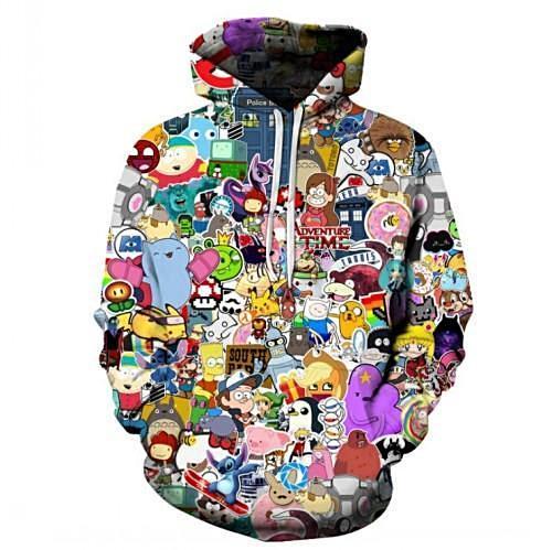 Famous Cartoon Characters Hoodie