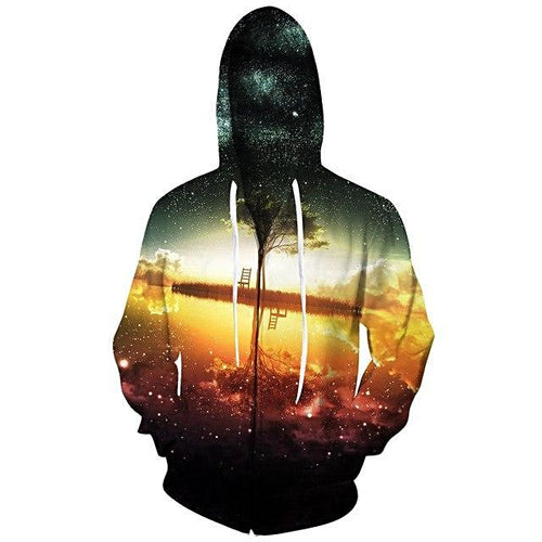 Lake Galaxy Zipper Hoodie